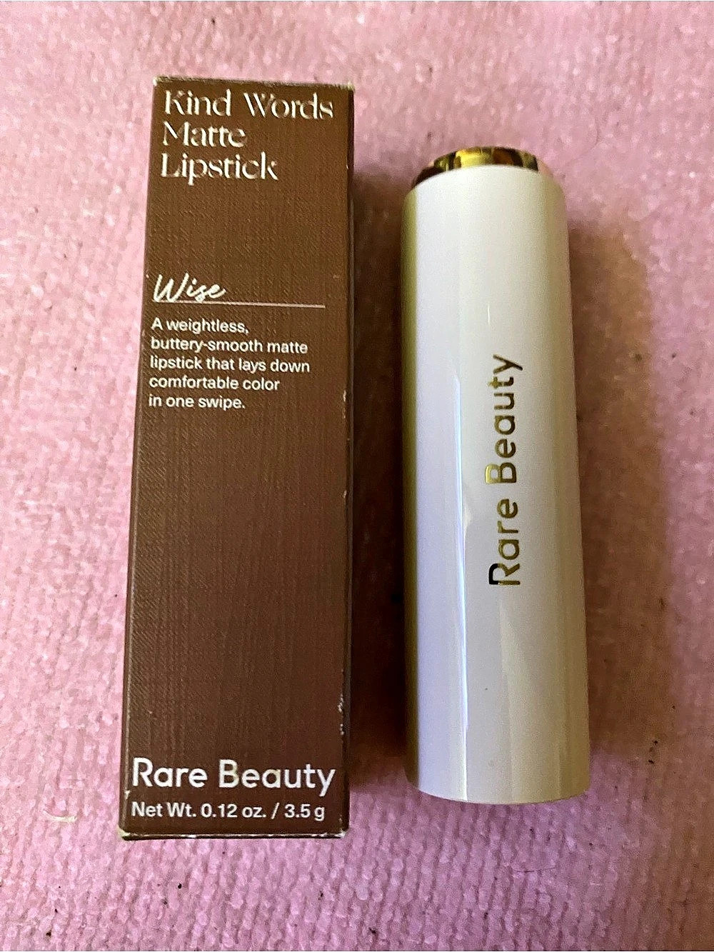 Rare Beauty Kind Words Matte Lipstick Wise Brown NWT